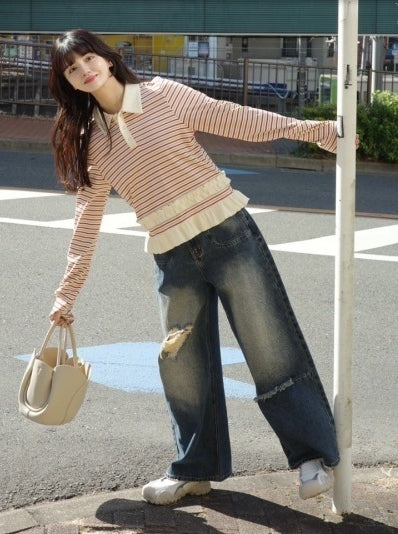 Border 褶邊 Polo 衫